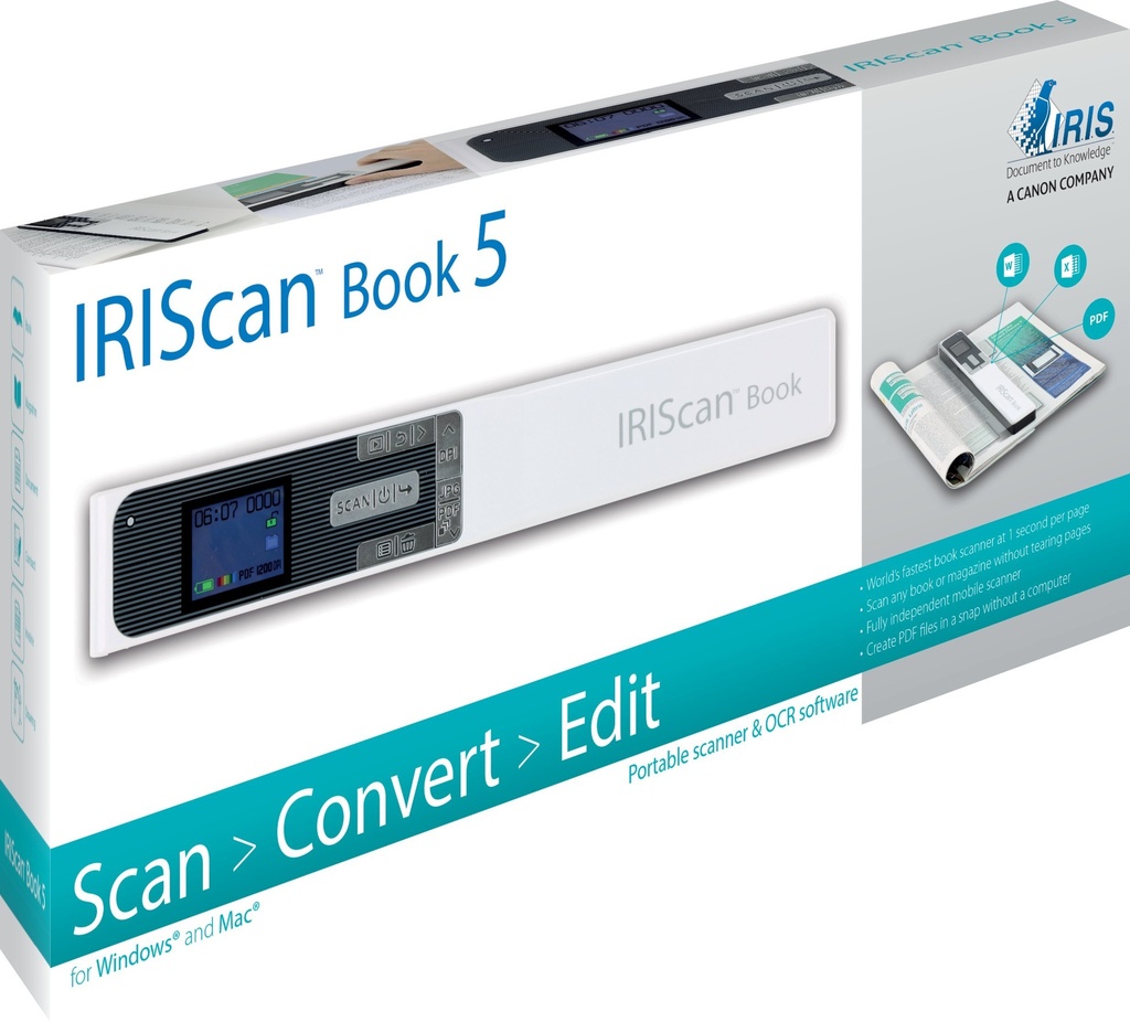 SCANNER PORTABLE IRIScan BOOK 5 white pn 3853v995