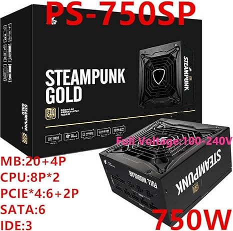 Alimentation First Player STEAM PUNK GOLD FULL MODULAR 750W PS-750SP