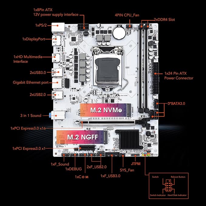 CARTE MERE INTEL ADR H410 (10 gen)