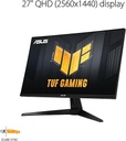 ECRAN ASUS 27" LED TUF VG279QL3A Full HD 1080p- 1920 * 1080 pixels- 1ms Format 16/9-