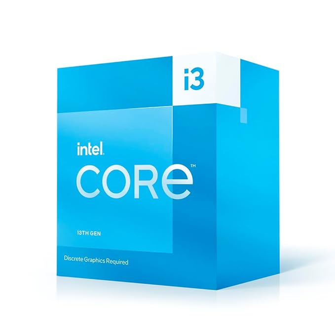 Processus Intel Core i3-13100F LGA 1700 12Mo de cache, jusqu'a 4,50 GHz