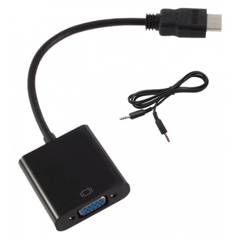 Adaptateur HDMI male TO VGA  Ffemelle Avec Audio (Im)