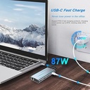 Adaptateuèr TYPE-C TO HDMI 11IN1 (LAN/TYPE C/SD CARD/X4 USB/AUDIO/HDMI/VGA)