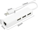 Adaptateur USB Type c to RJ45 Ethernet LAN Network + X 3 USB