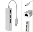 Adaptateur USB Type c to RJ45 Ethernet LAN Network + X 3 USB