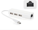 Adaptateur USB Type c to RJ45 Ethernet LAN Network + X 3 USB