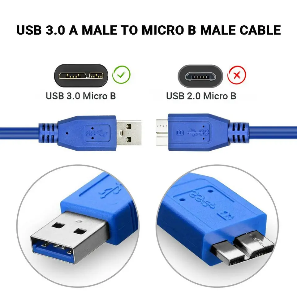 Cable DISQUE DUR Vnzane (Certifié) USB 3.0 (VN-U505) (Im)