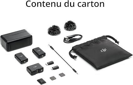 DJI Microphone sans Fil- Compact et Portable micros Lavalier