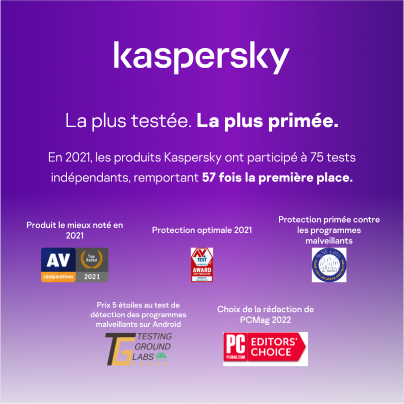 Antivirus kaspersky Premium 5pc SLIM V.FR VPN
