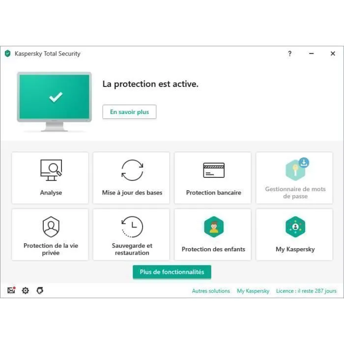 KASPERSKY INTERNET SERURITY PLUS VPN ILLIMITé 10 POSTE