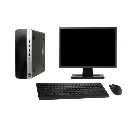 PC DE BUREAU HP PRODESK 600 G3 I3-6100/ DDR4 8G/nvme 256g/DVD RW/ECRAN HP 21.5