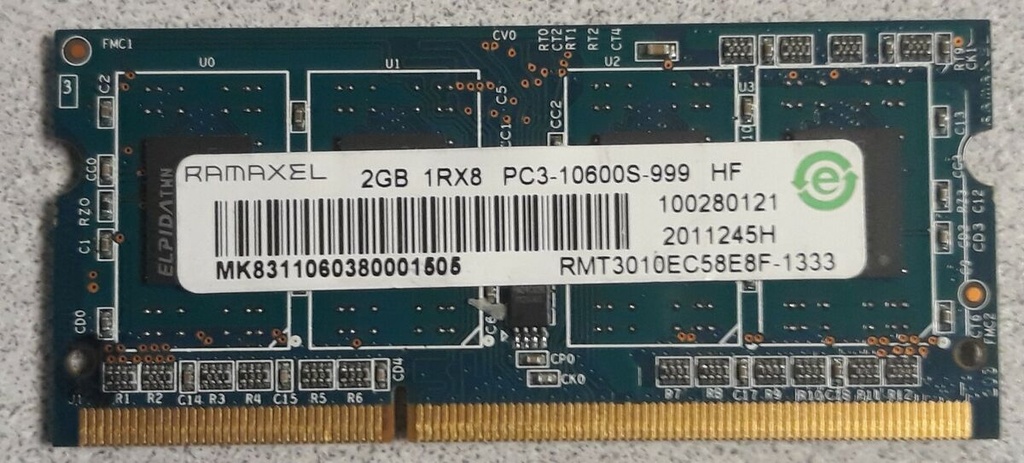 RAM-DDR3 2G LAPTOP RAMAXEL PC3 1333