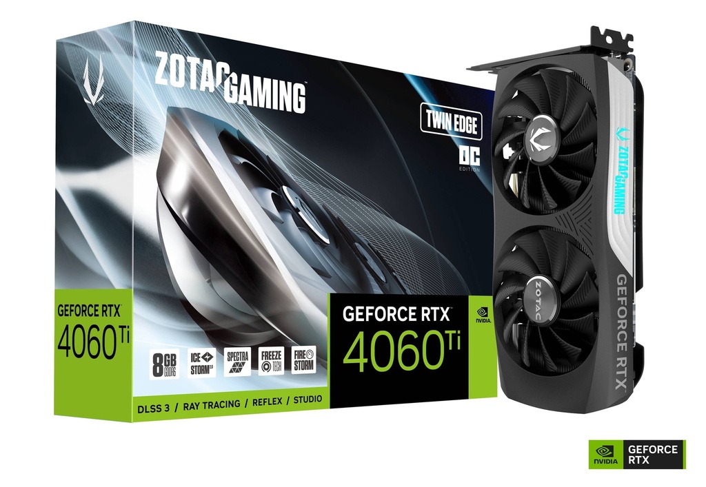 Carte Graphique ZOTAC GAMING GeForce RTX 4060 Ti 8GB Twin Edge 3* DisplayPort 1.4a 1*