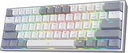 CLAVIER GAMER MAGMA FIORA 60% WHITE-GREY F61W RED SWITCH 3 BLEUTOOTH 2.4G