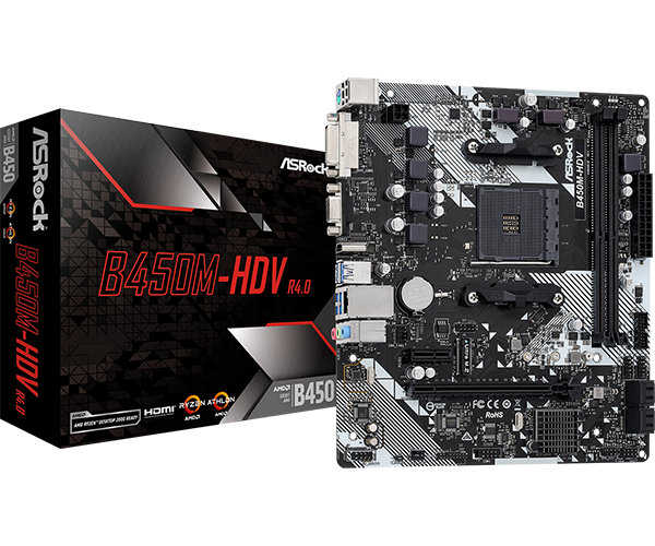 Processus RYZEN 5 4500 + CARTE MERE ASRocK B450M-HDV R4.0 AMD AM4