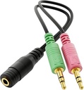 Adaptateur Casque a mobil 3.5MIC 2 Male/1 Female