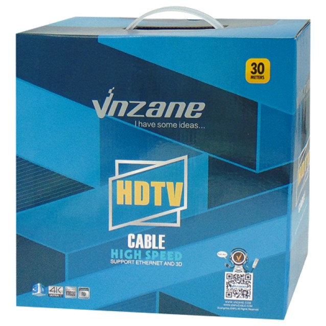 Cable HDMI Vnzane Certifié 30M CCS  V1.4 Black (VN-H833)