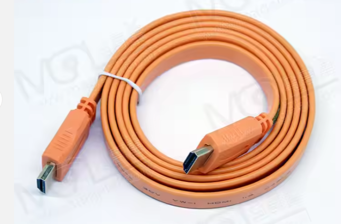 Cable HDMI Vnzane Certifié 3M FLAT V1.4 Cuivre Orange  (VN-H601) (Im)