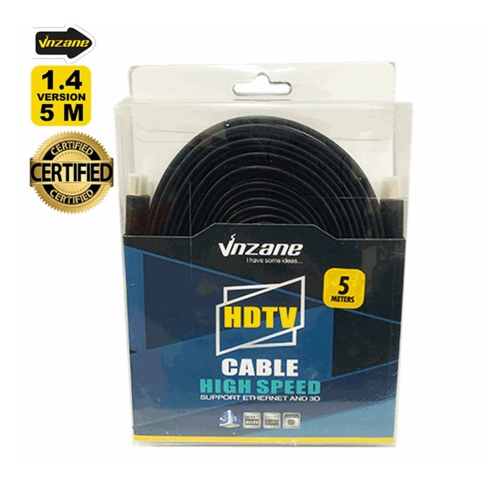 Cable HDMI Vnzane Certifié 5M FLAT  V1.4 CCS Black ( Model VN-602) (Im)