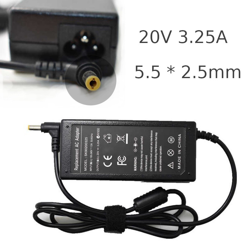 CHARGEUR Laptop DELL 19V/3.25A / 5.5*2.5 (cartonné)