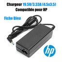 CHARGEUR LAPTOP HP 19.5V/3.33A / 4.5*3.0 (cartonné)