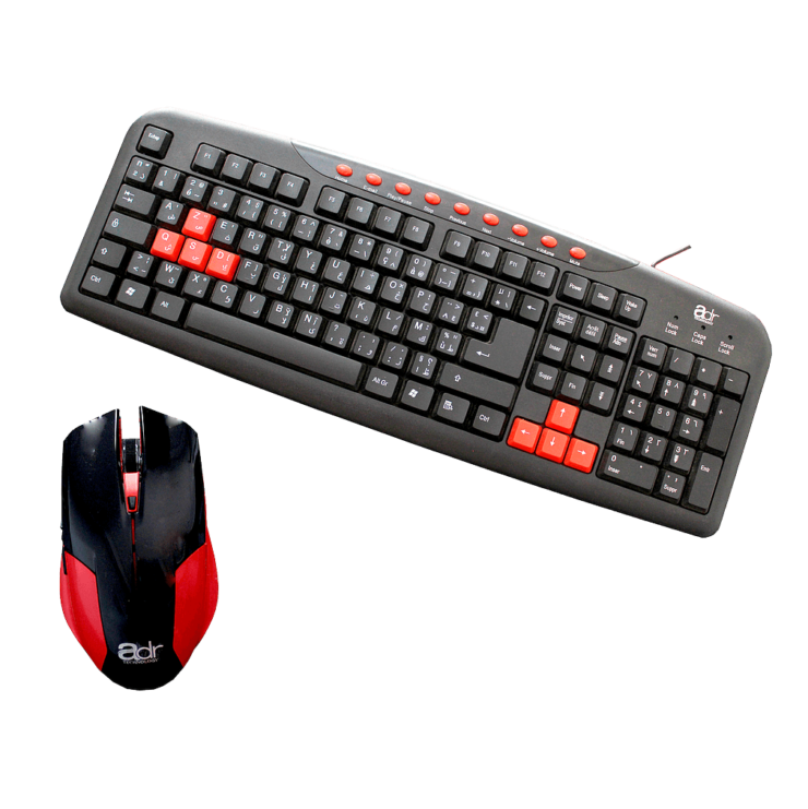 CLAVIER + SOURIS ADR-1201 USB