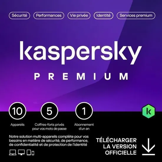 KASPERSKY INTERNET SECURITé PLUS VPN ILLIMITé 10 POSTE