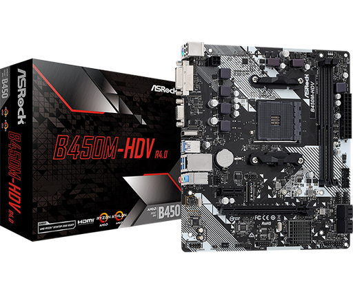 Processus RYZEN 5 4500 + CARTE MERE ASRocK B450M-HDV R4.0 AMD AM4