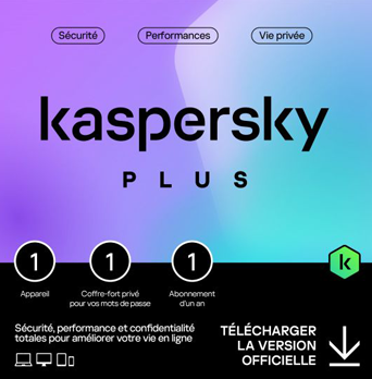 KASPERSKY INTERNET SECURTY PLUS VPN ILLIMITé 1 poste